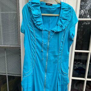 NEXX NEW YORK SCOOP NECK COTTON BLEND Dress, Size Euro 46 / US 10 (L)